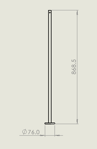 Large Surface Mounted Stanchion